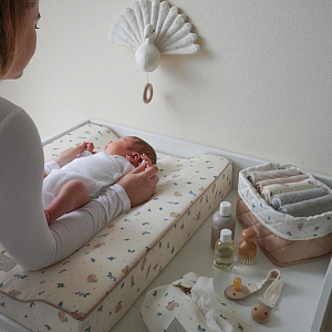 Набор стеганых корзин для хранения Cam Cam Copenhagen "Blueberries", 2 шт, молоко с карамелью